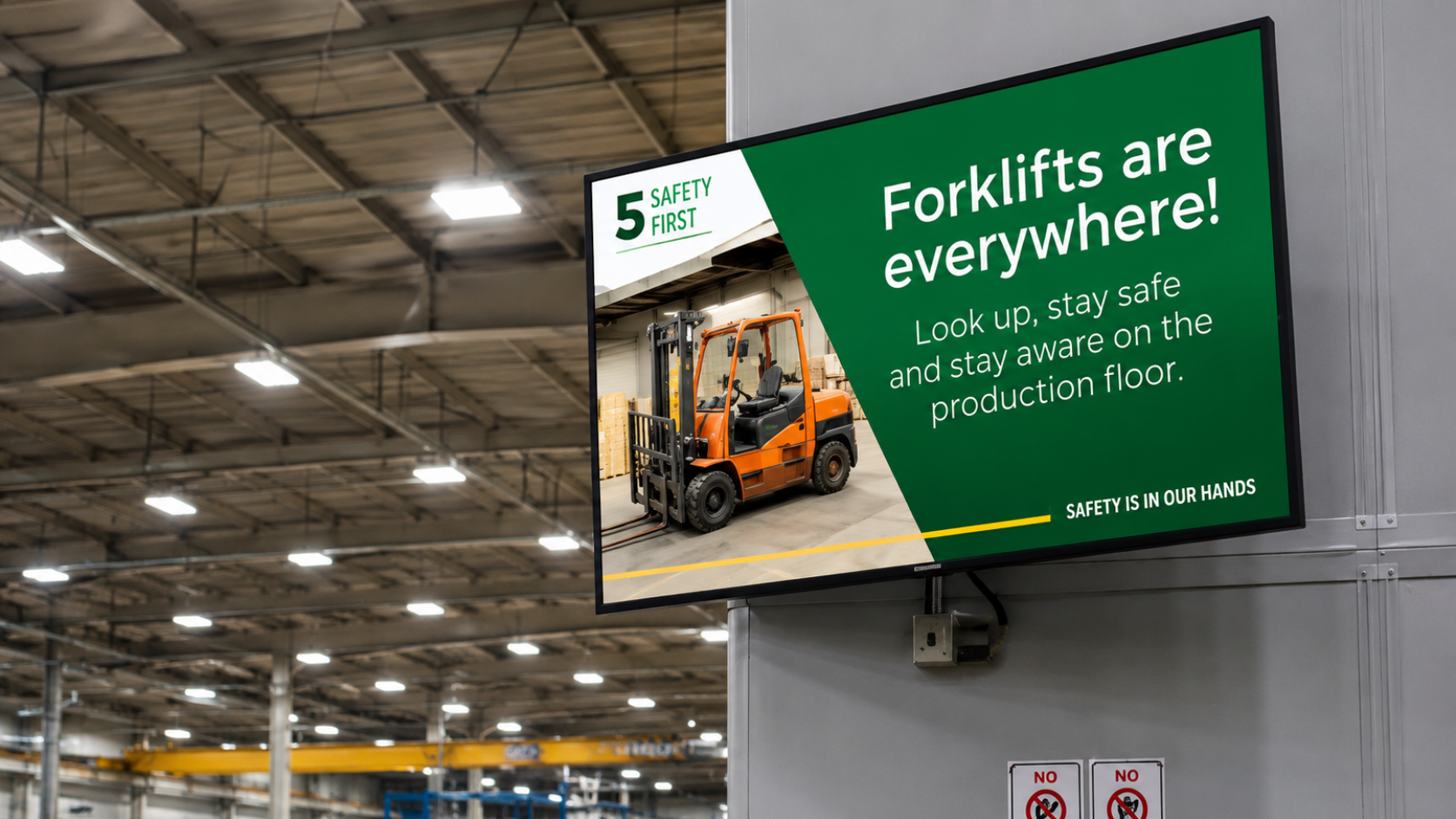 Safety first in the warehouse with signage